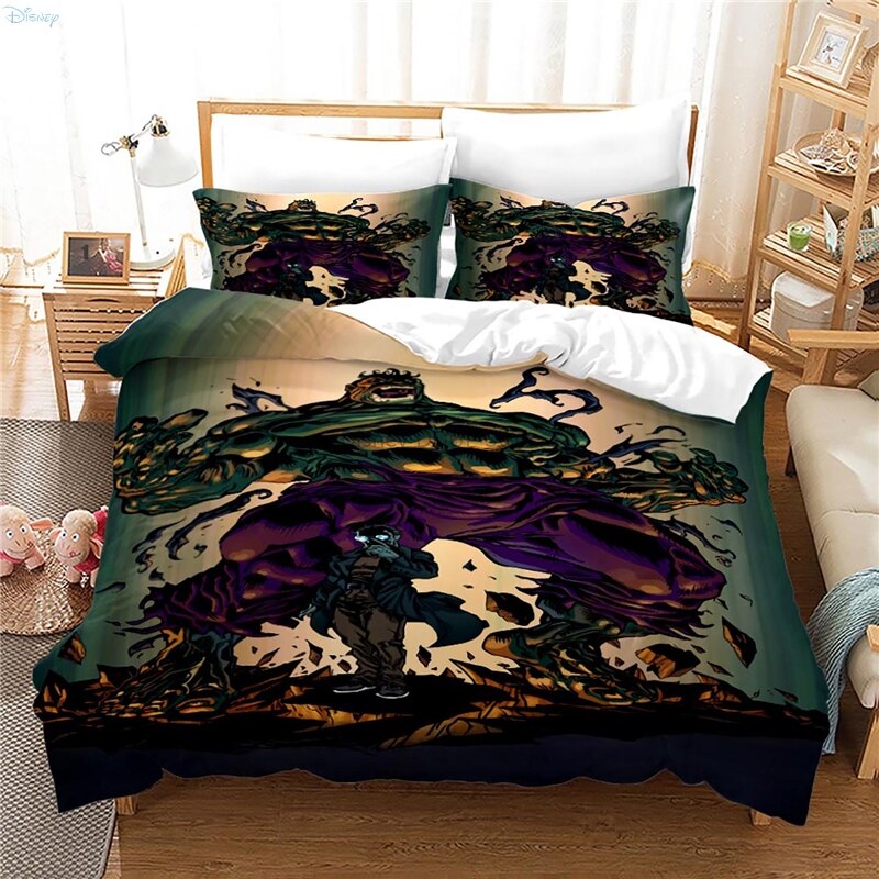 3D Hulk Pattern Duvet Cover Set With Pillowcase Cartoon Bedding Set Single Double Twin Full Queen King Size Bedclothes