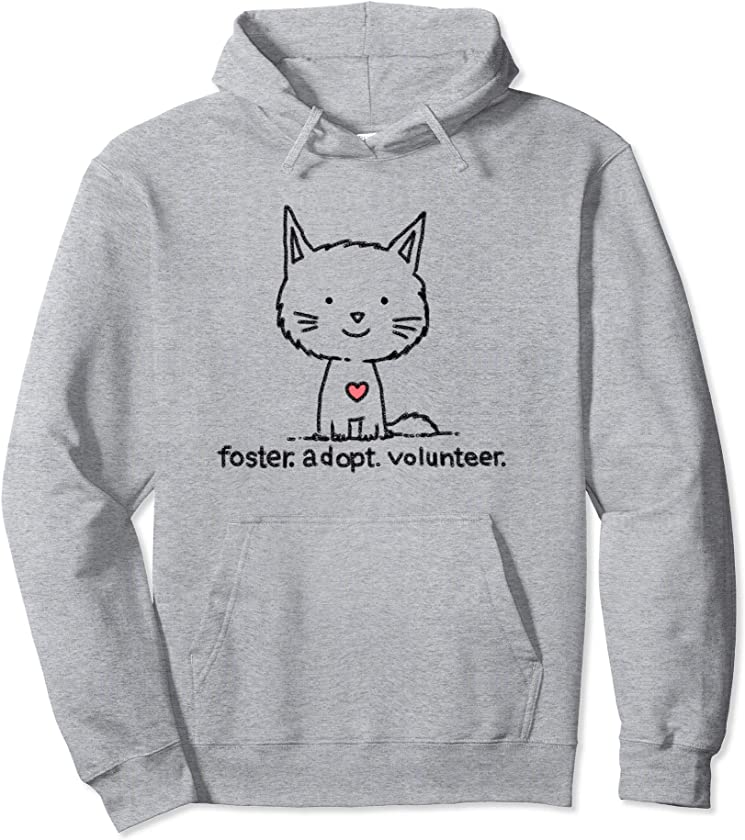 Cute Rescue Cat, Shelter Cat, Sweet Kitten, Adopt Don’t Shop Pullover Hoodie