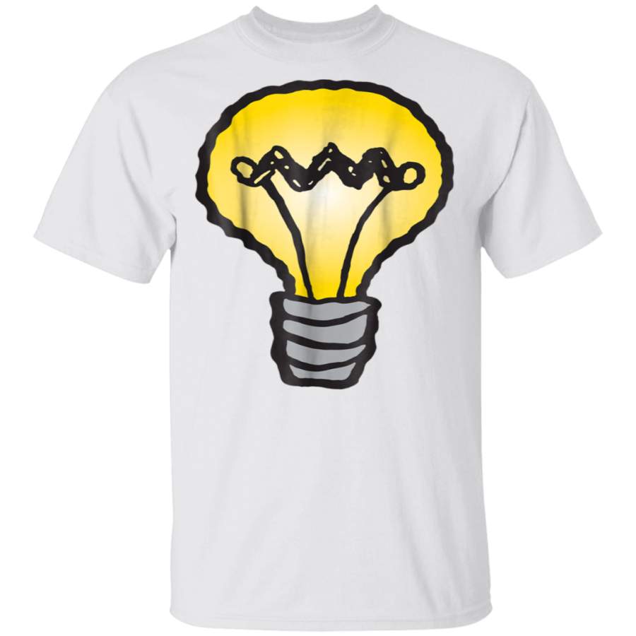 Funny Charlie Brown Snoopy Light Bulb T Shirt