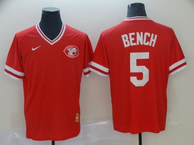 Cincinnati Reds Johnny Bench #5 2020 MLB Orange Jersey