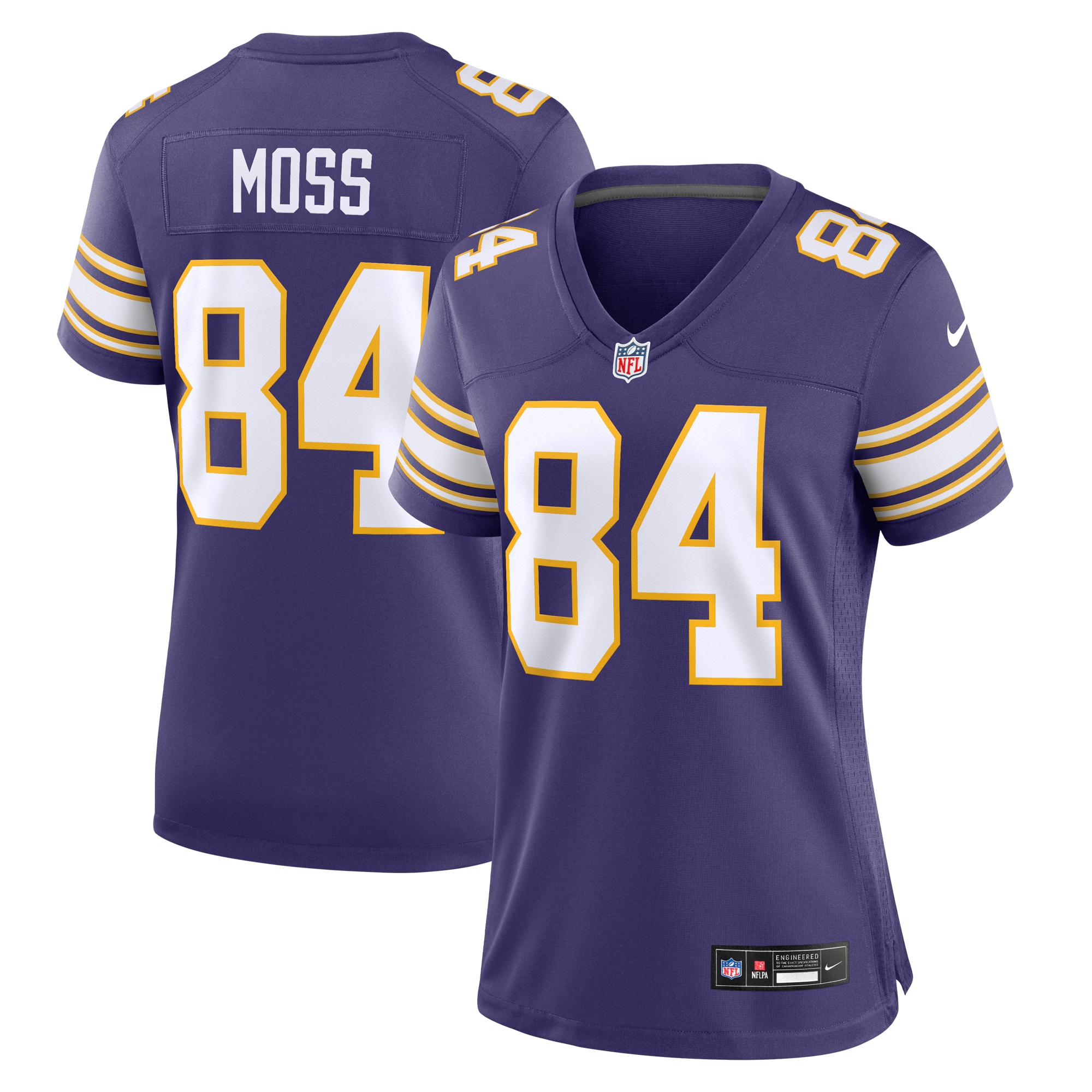 Women’s Minnesota Vikings Randy Moss Purple Classic Retired Player Game Jersey