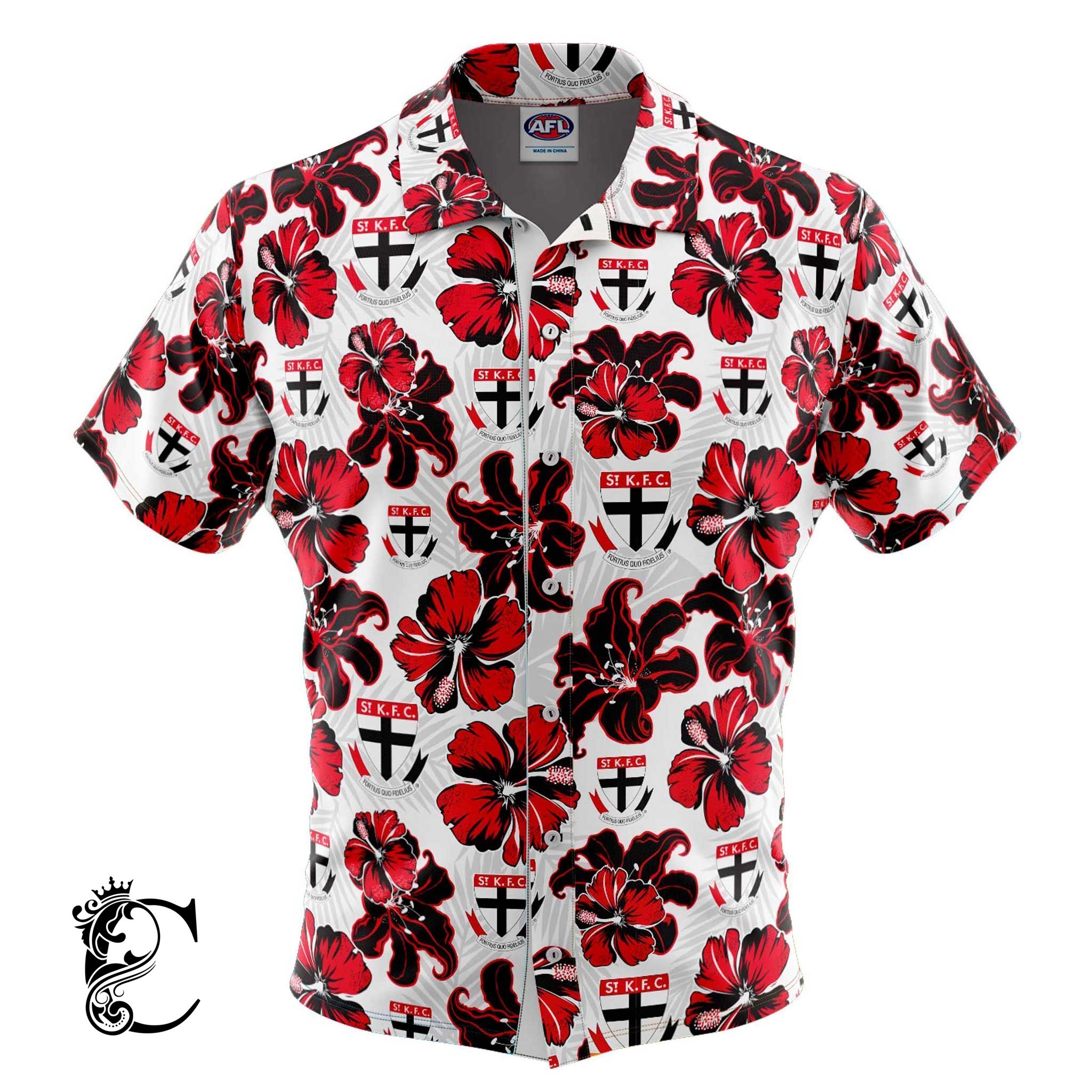 Afl St Kilda ‘Floral’ Hawaiian Shirt