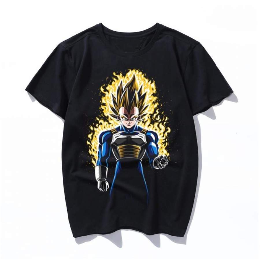 super prince battle fire Summer Cartoon Print T Shirt Women Men Harajuku Punk Aesthetic T-shirt Vintage Casual Streetwear Tops Tshirt Spoof Cartoon