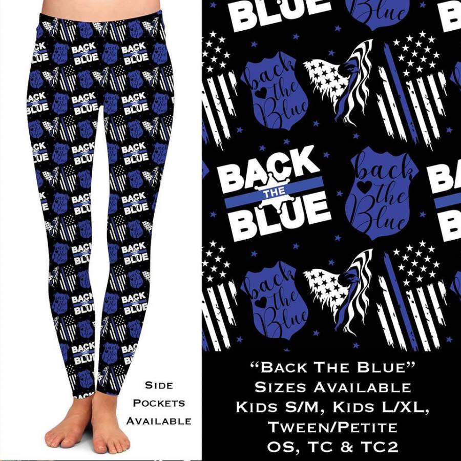 [PRE-ORDER]Custom Back the Blue Leggings, Capri Joggers, & Joggers – Pre Orders Close 7/28