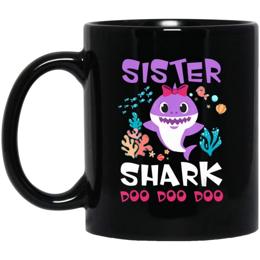 Sister Shark Doo Doo Doo Family Pajamas Coffee Mug