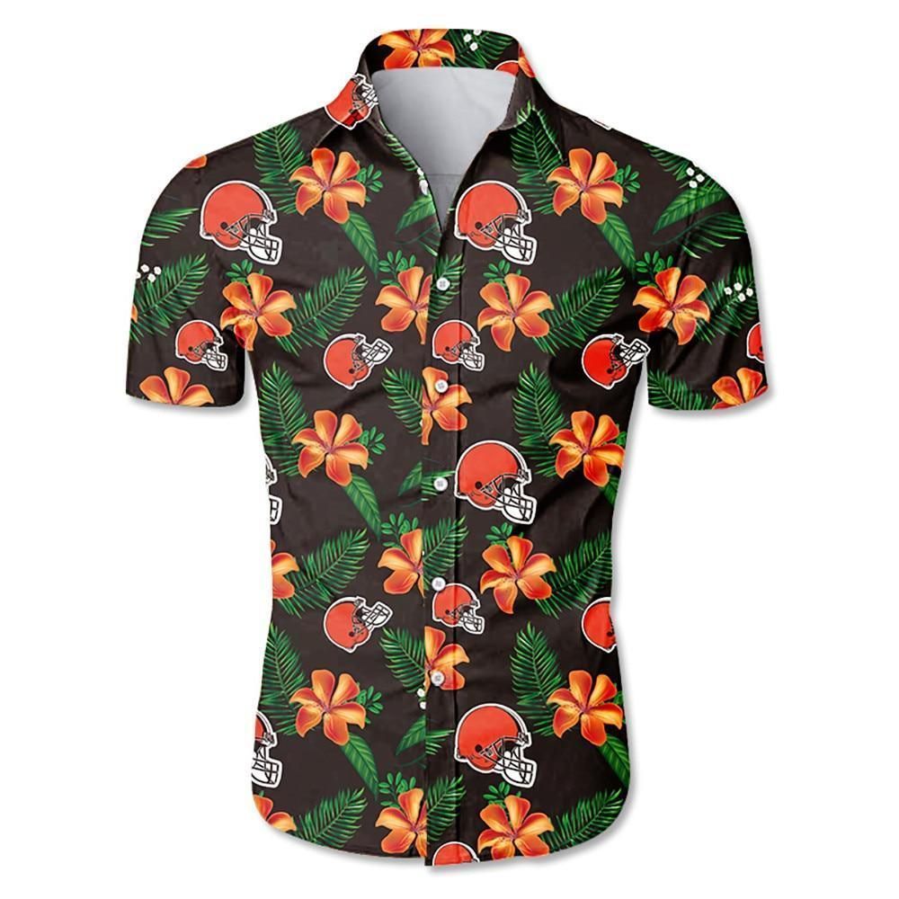 Cleveland Browns Tropical Flower Hawaii Shirt Ha29834