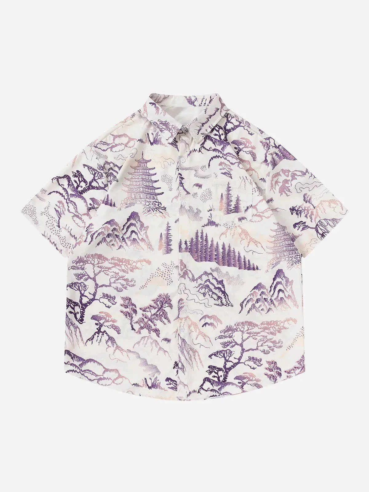 Talishko™ – Landscape Chinese Painting Short Sleeve Shirt