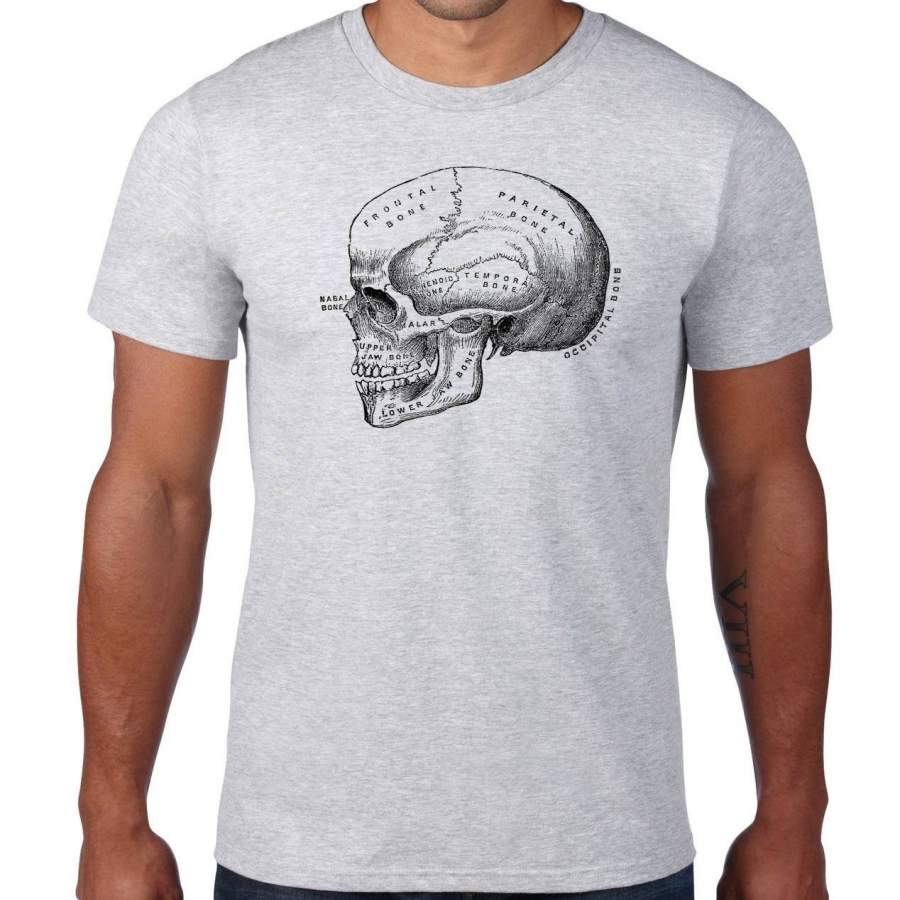 Anatomical Skull Tshirt Anatomy T Shirt Horror Tee Vintage Medical Illustration Tee