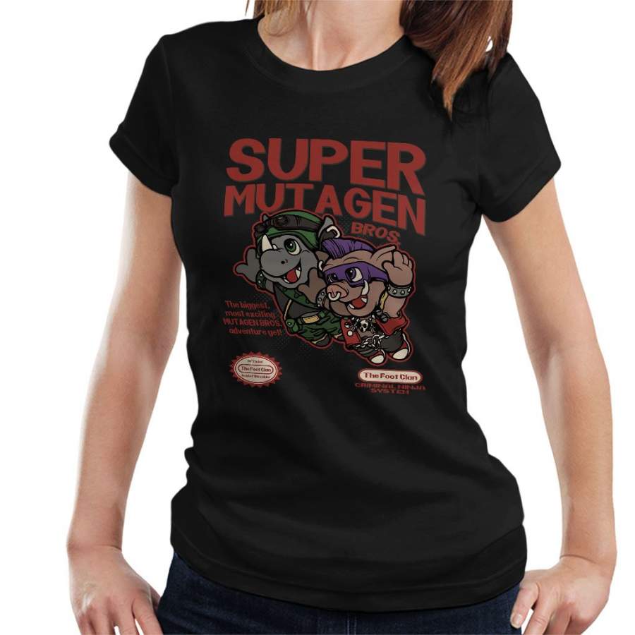 Super Mutagen Bros Teenage Mutant Ninja Turtles Super Mario Mix Women’s T-Shirt