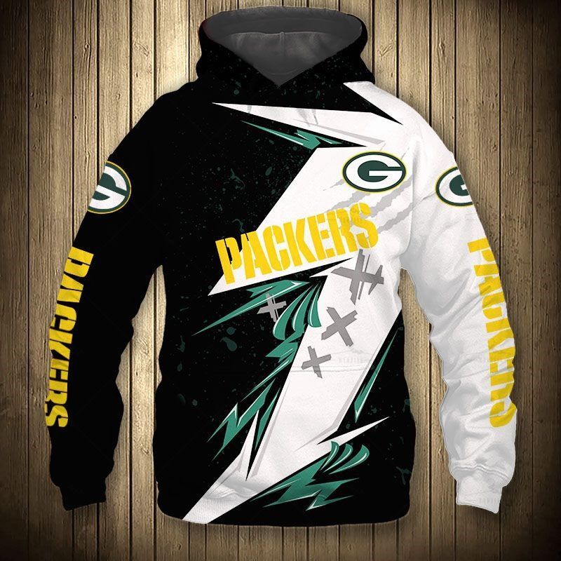 Green Bay Packers Hoodies Thunder Graphic Gift For Men