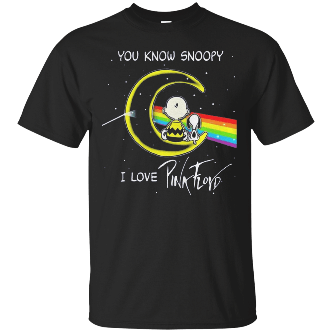 You know Snoopy I love Pink Floyd dark side the moon T shirt - Love Art USA