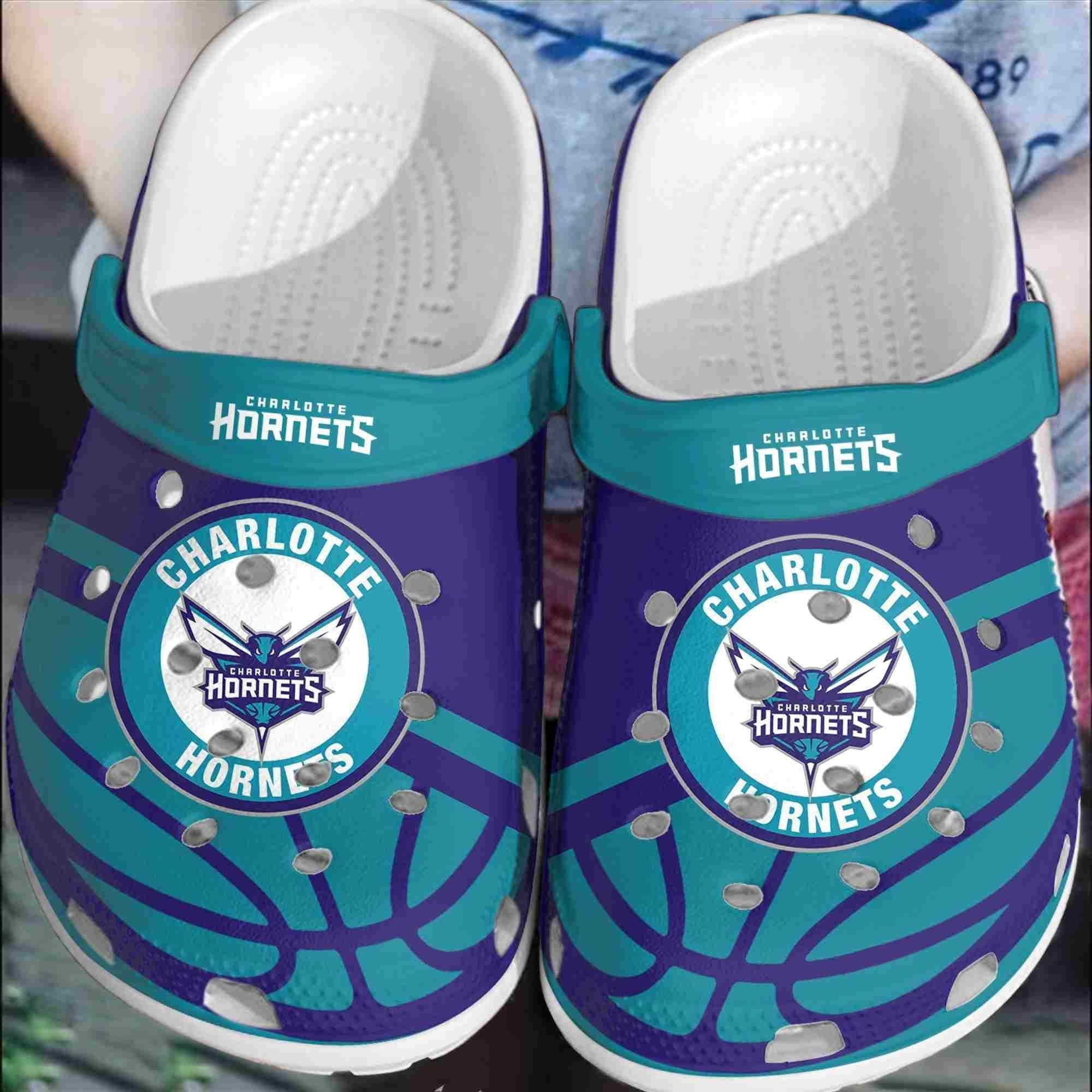 Charlotte Hornets Basketball Club Crocss Comfortable Crocband Shoes Clogs For Men Women