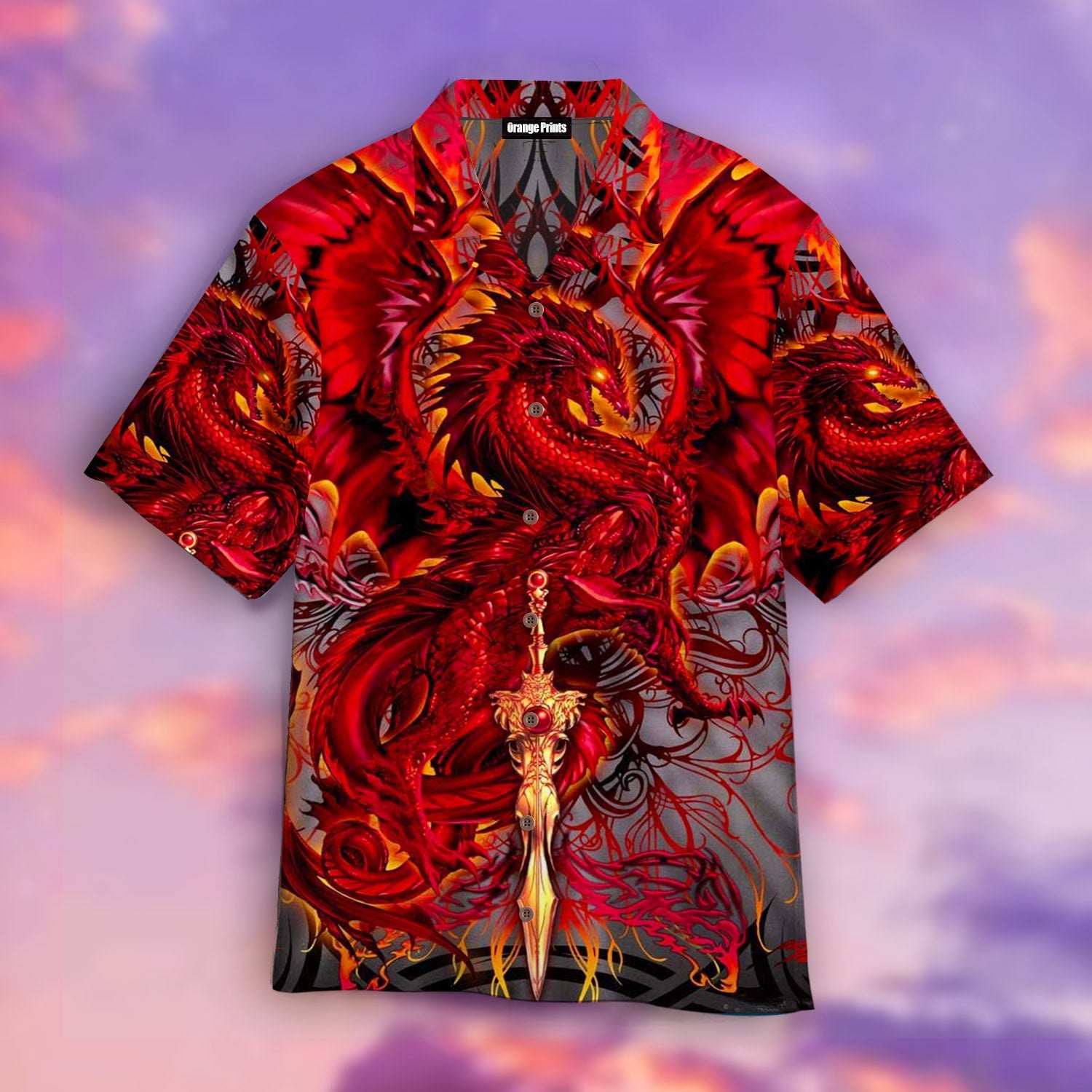 Red Dragon Art Hawaii Shirt For Men Women Adult Ha101162