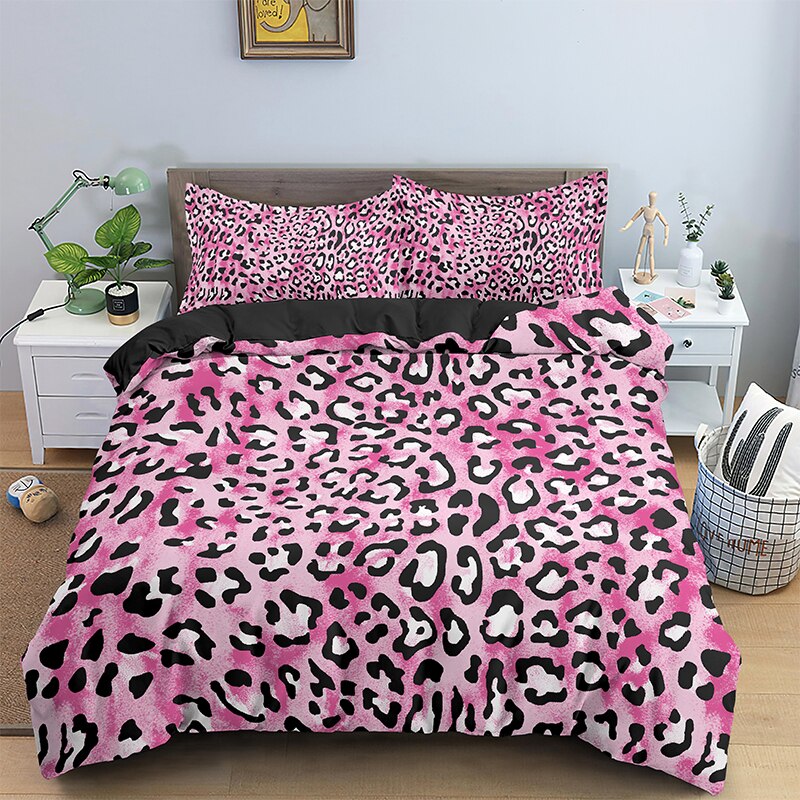 Duvet Cover Sets Luxury Leopard Printing Bedding Set Adult Cover Bedspread With Pillowcase Bedclothes