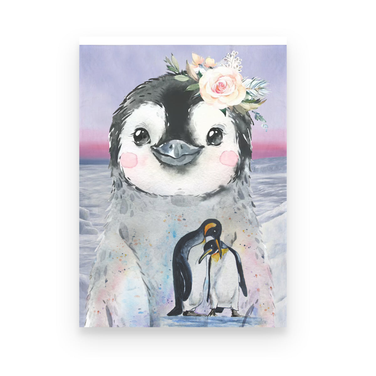 Penguin Couple Poster Canvas