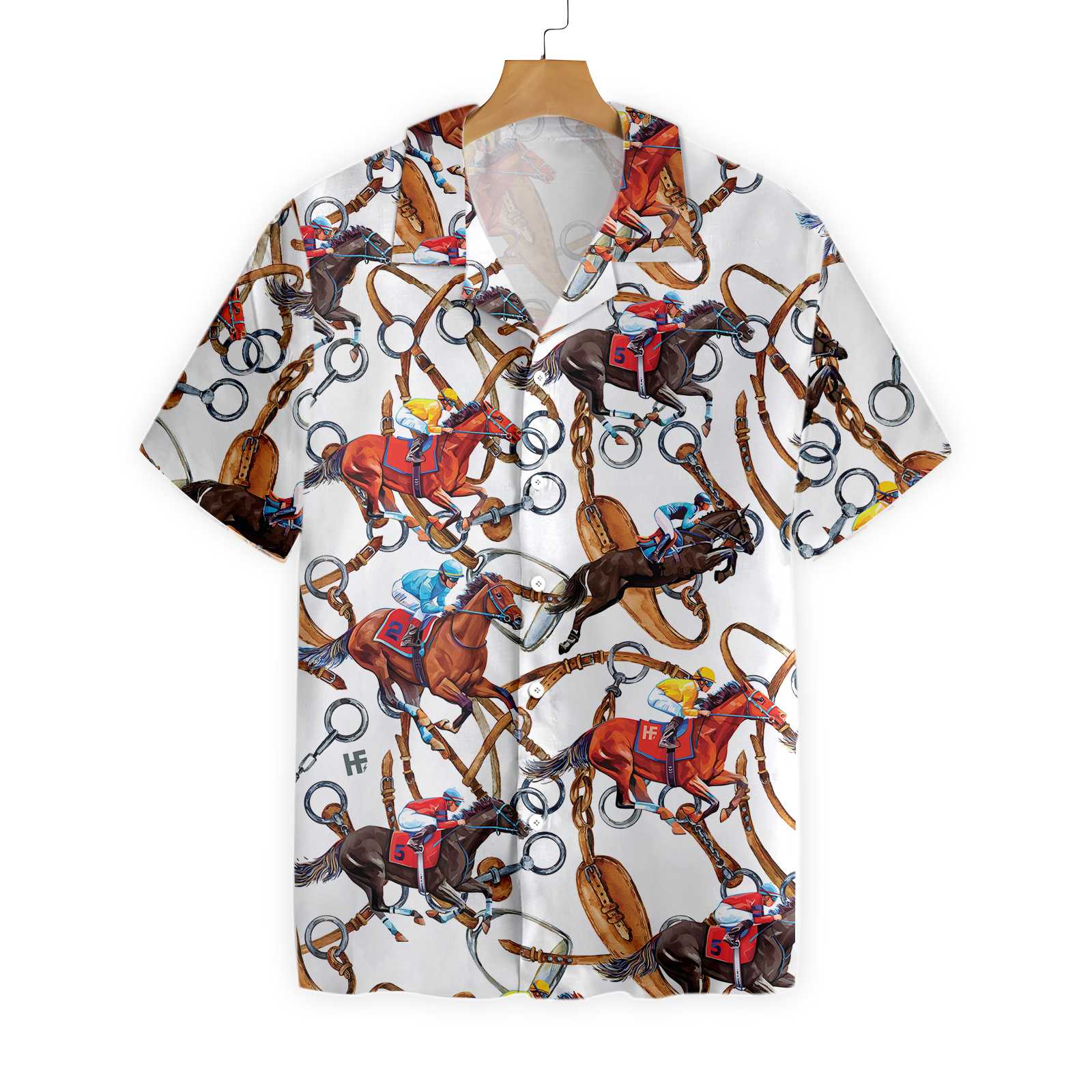 Horse Racing Shirt For Men Hawaii Ha60244