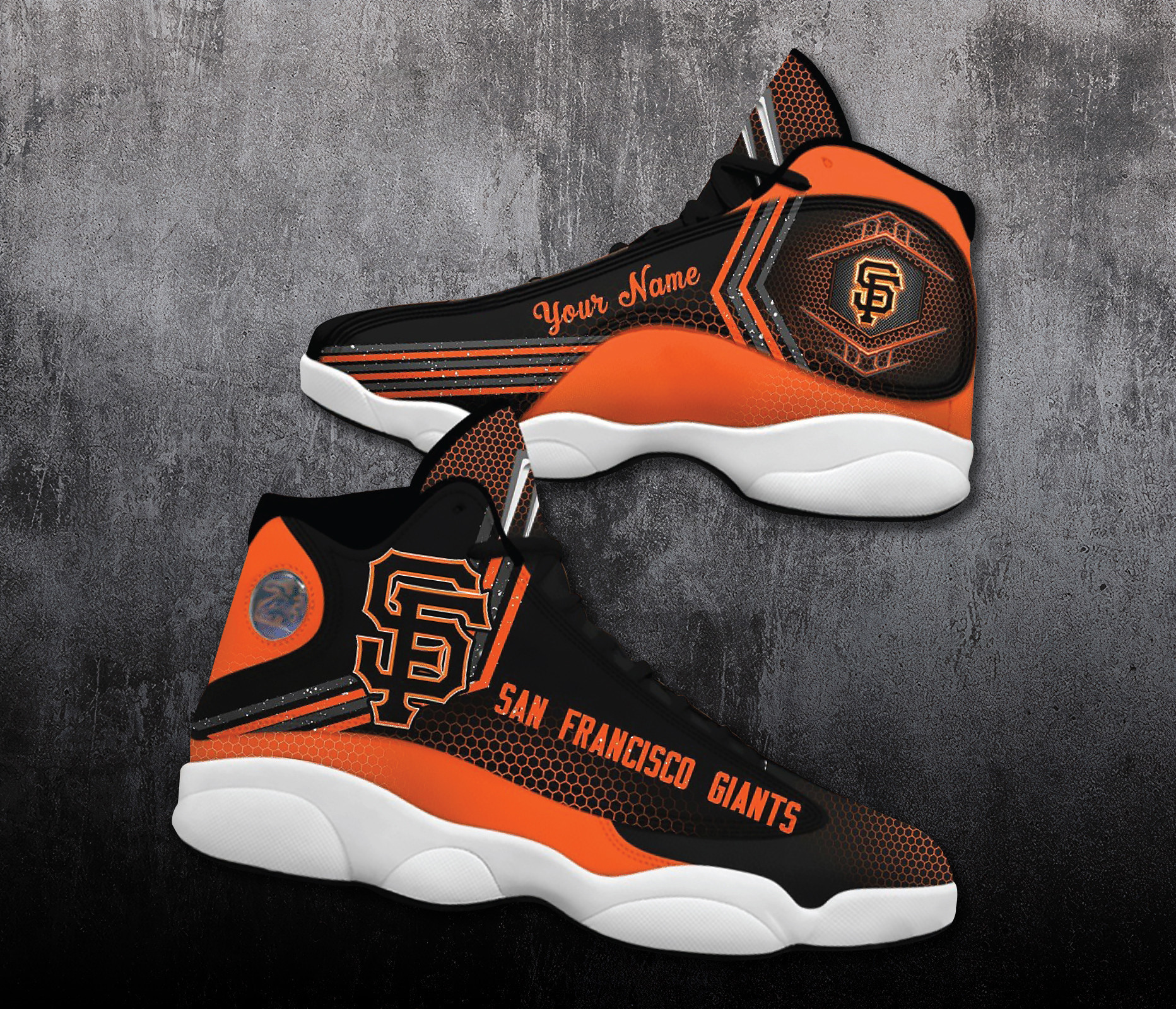 San Francisco Giants Air Jordan 13 Custom Name Personalized Shoes