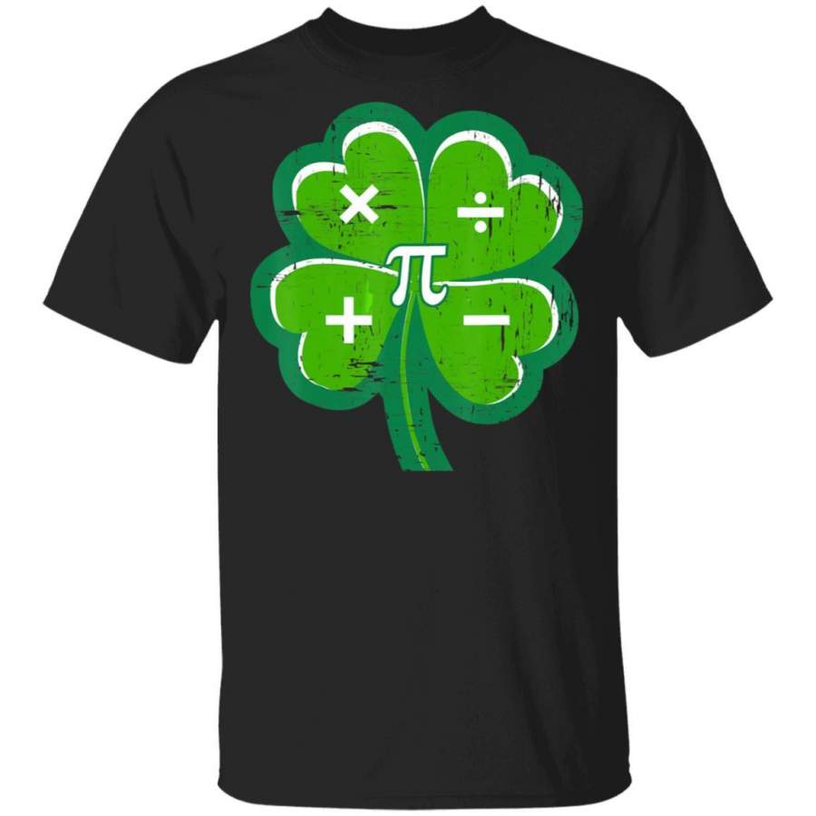 Irish Math Teacher Vintage Shamrock St Patricks Day T Shirt Saint Paddys Patricks Tshirt Lucky Shirts Drink Green Beer Irish Gifts Funny Tee