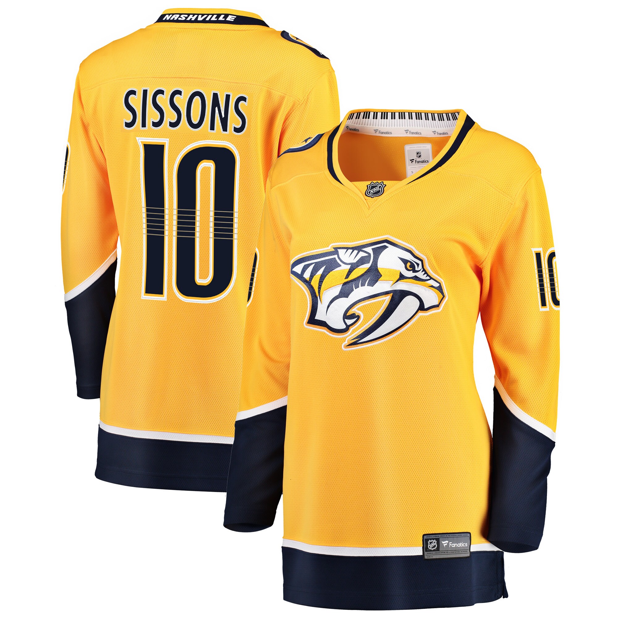 Colton Sissons Nashville Predators Branded Women's Breakaway Player Jersey – Gold