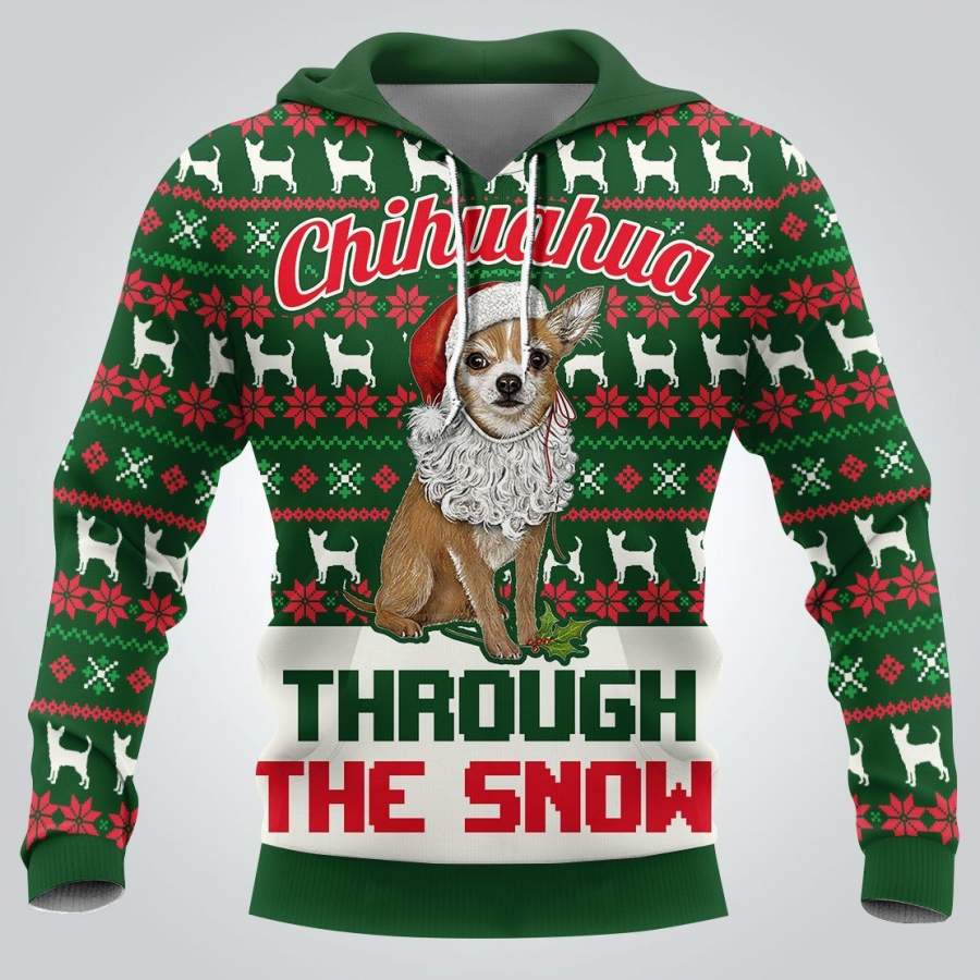 Chihuahua Christmas 3D Full Printing Hoodie Limited Edition