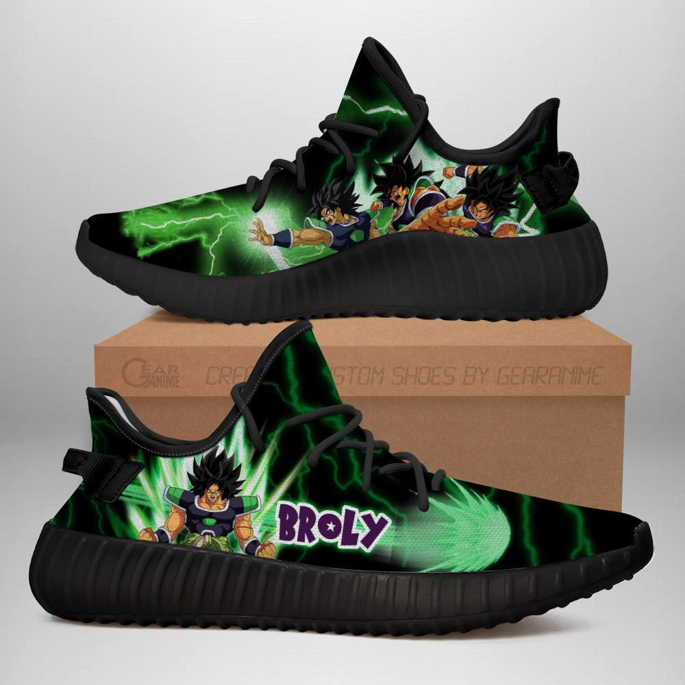 Broly Yeezy Shoes Dragon Ball Anime Sneakers Fan Tt04