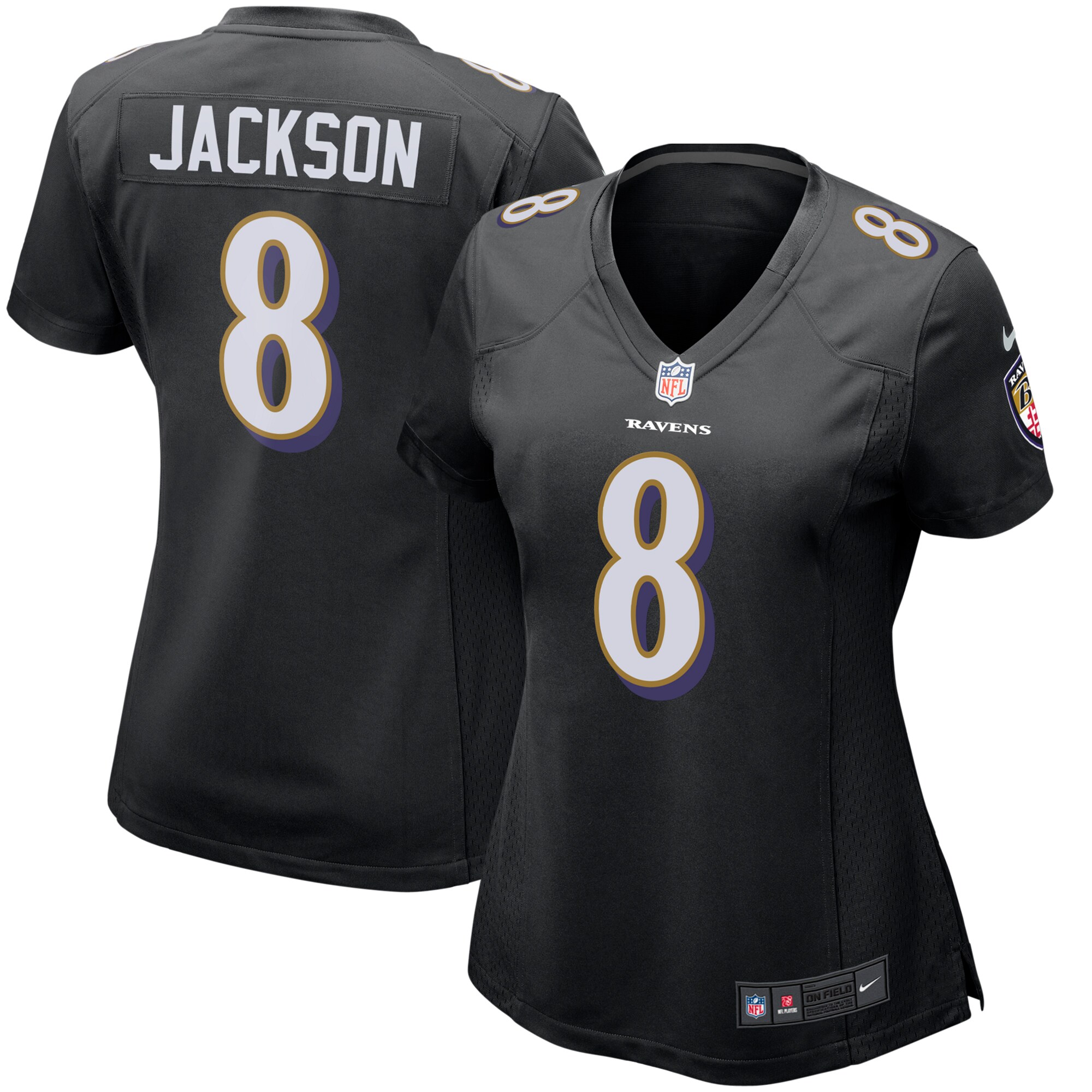 Lamar Jackson Baltimore Ravens Women's Game Event Jersey – Black