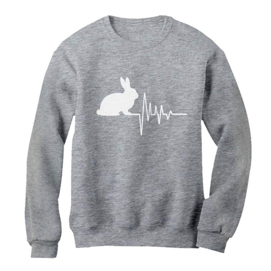 Rabbit Pulse Cute Easter Bunny Lovers Gift Idea Women Sweatshirt