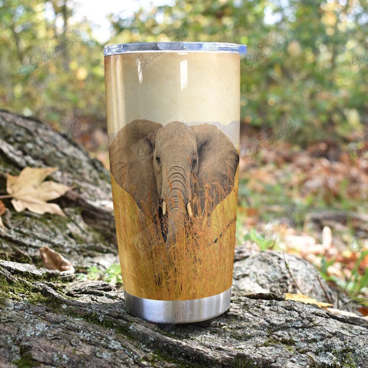 Personalized Elephant Knowledge Gs-Cl-Ml2503 Stainless Steel Tumbler Customize Name, Text, Number