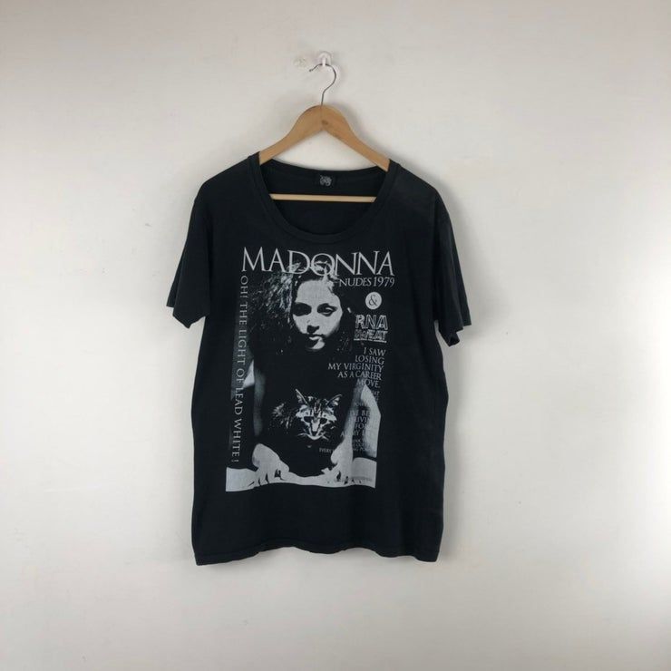 Vintage Madonna Nude 1979 By Rna Sweat Tour Band Shirt