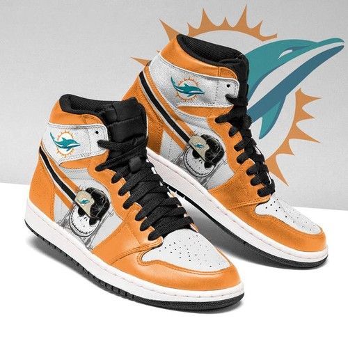 Jack Skellington Miami Dolphins Jordan High Top Shoes Sport Sneakers