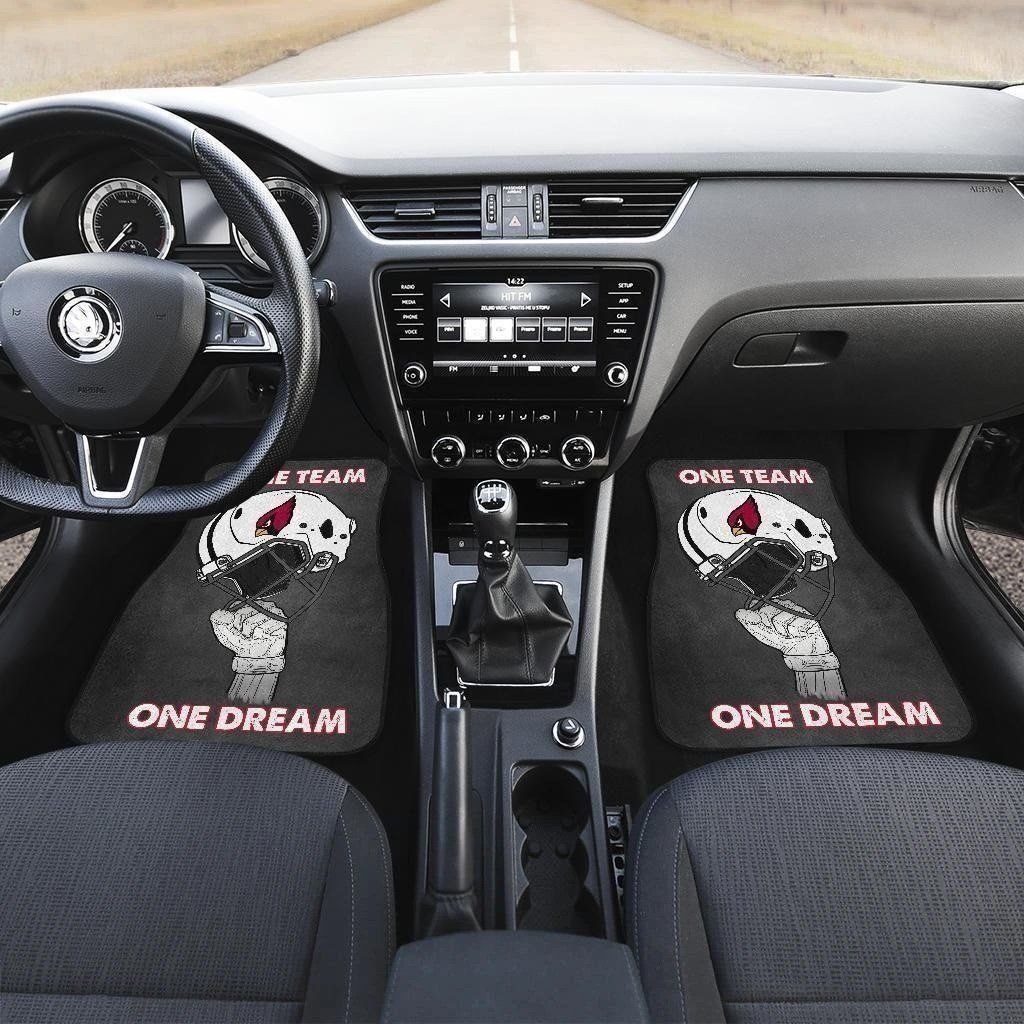 One Team One Dream Arizona Cardinals Car Floor Mats Personalized Car Seat Floor Mat Custom Print