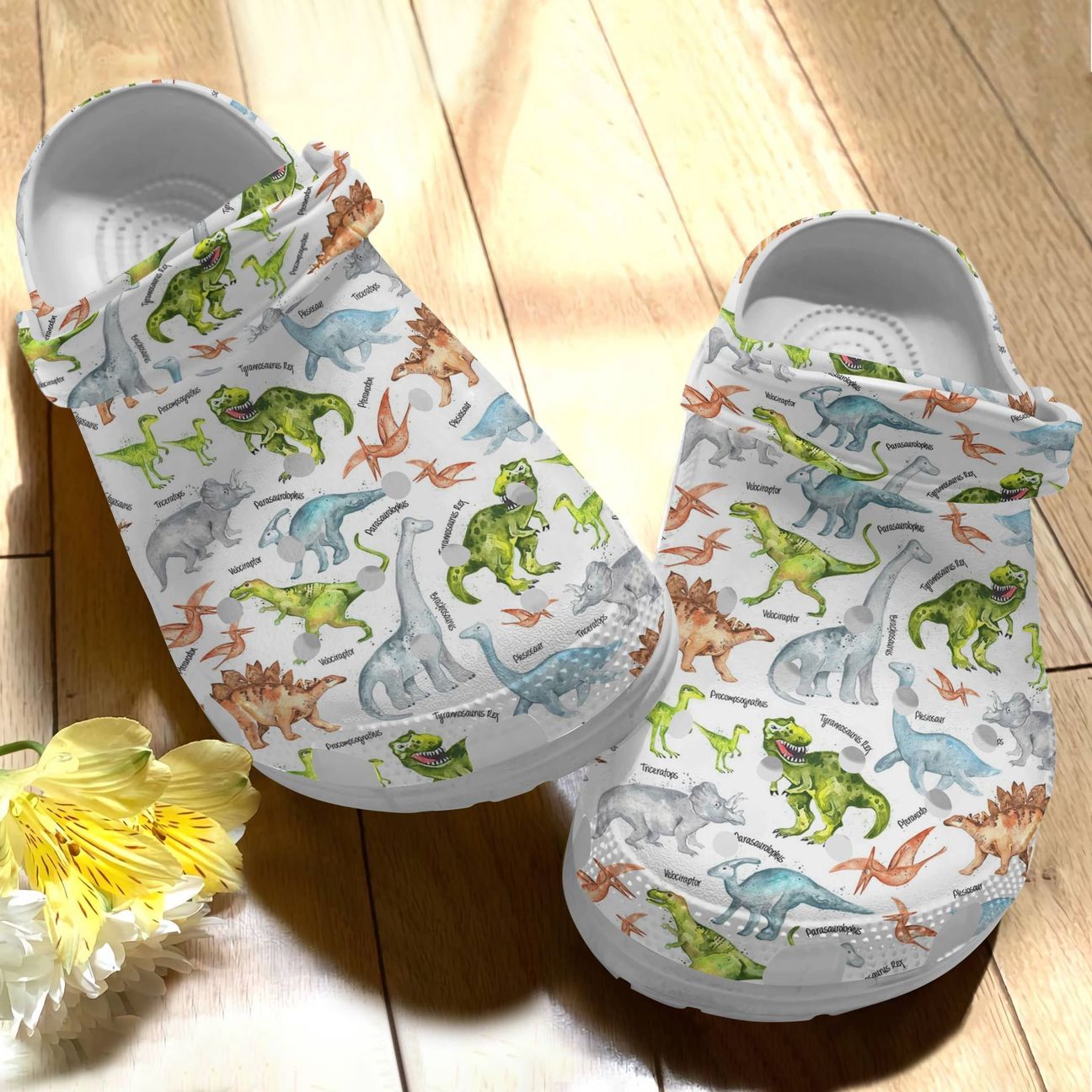 Dinosaur Personalize Clog, Custom Name, Text, Fashion Style For Women, Men, Kid, Print 3D Dinosaur V1