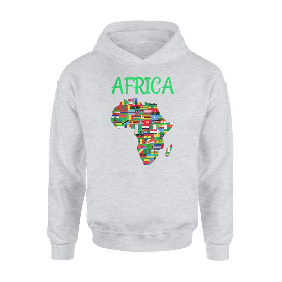 African American Africa Flag Map Premium Hoodie