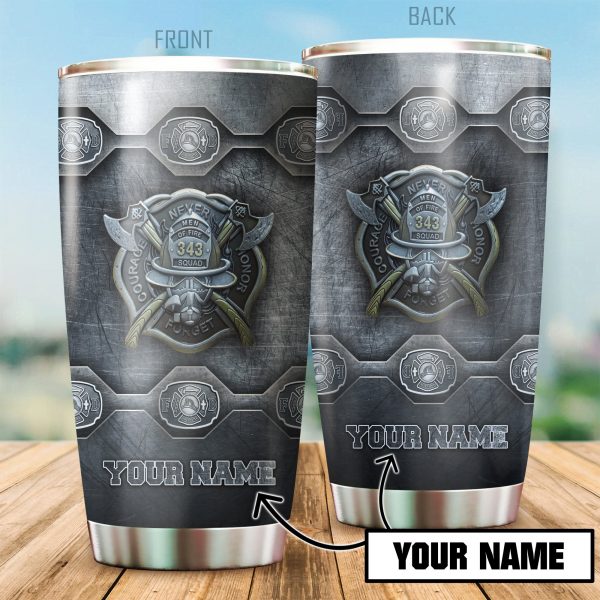 Firefighter Warriors 343 Customize Name Stainless Steel Tumbler Mh27112002