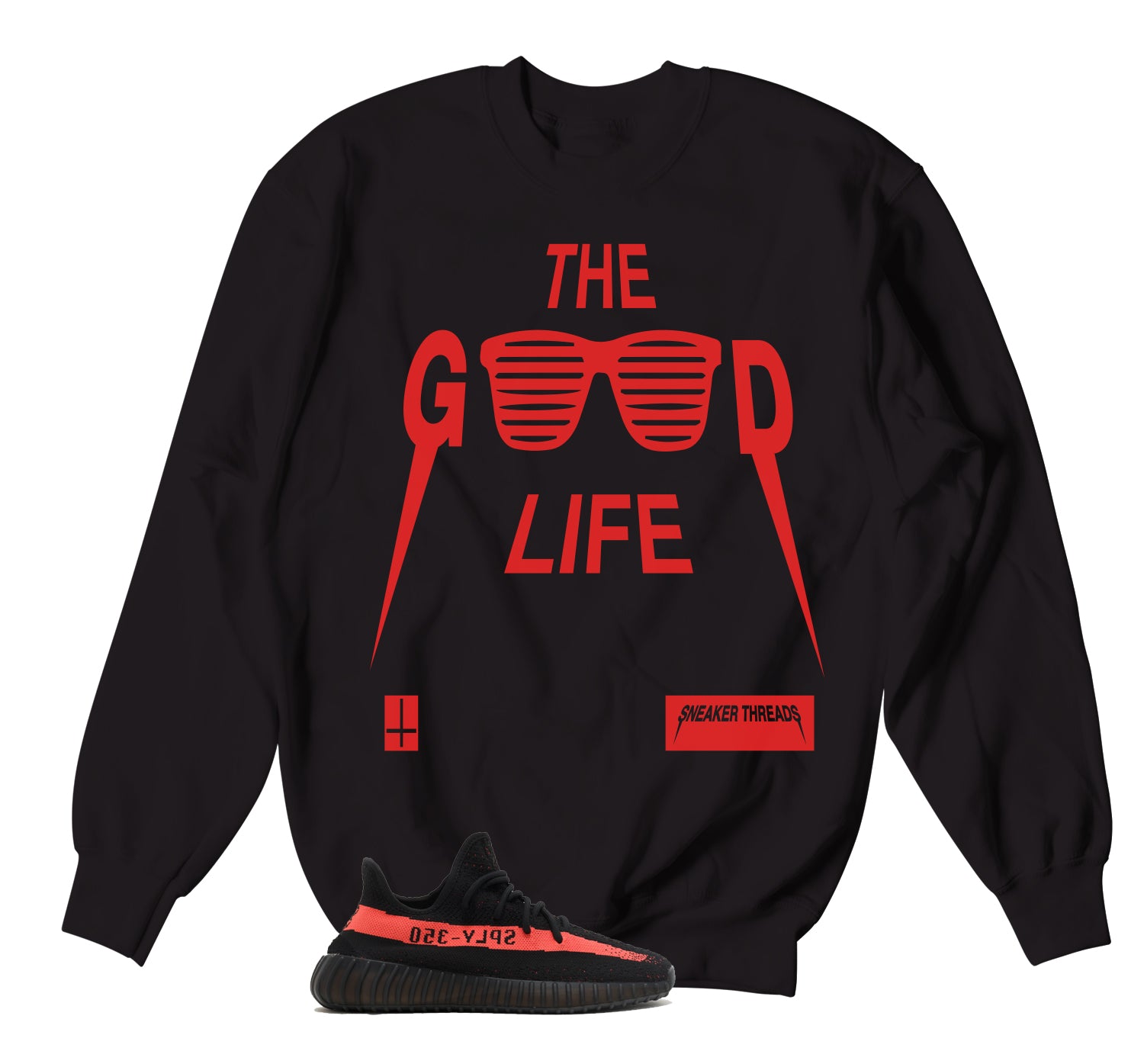 Yeezy 350 Red Stripe Good Life Crewneck