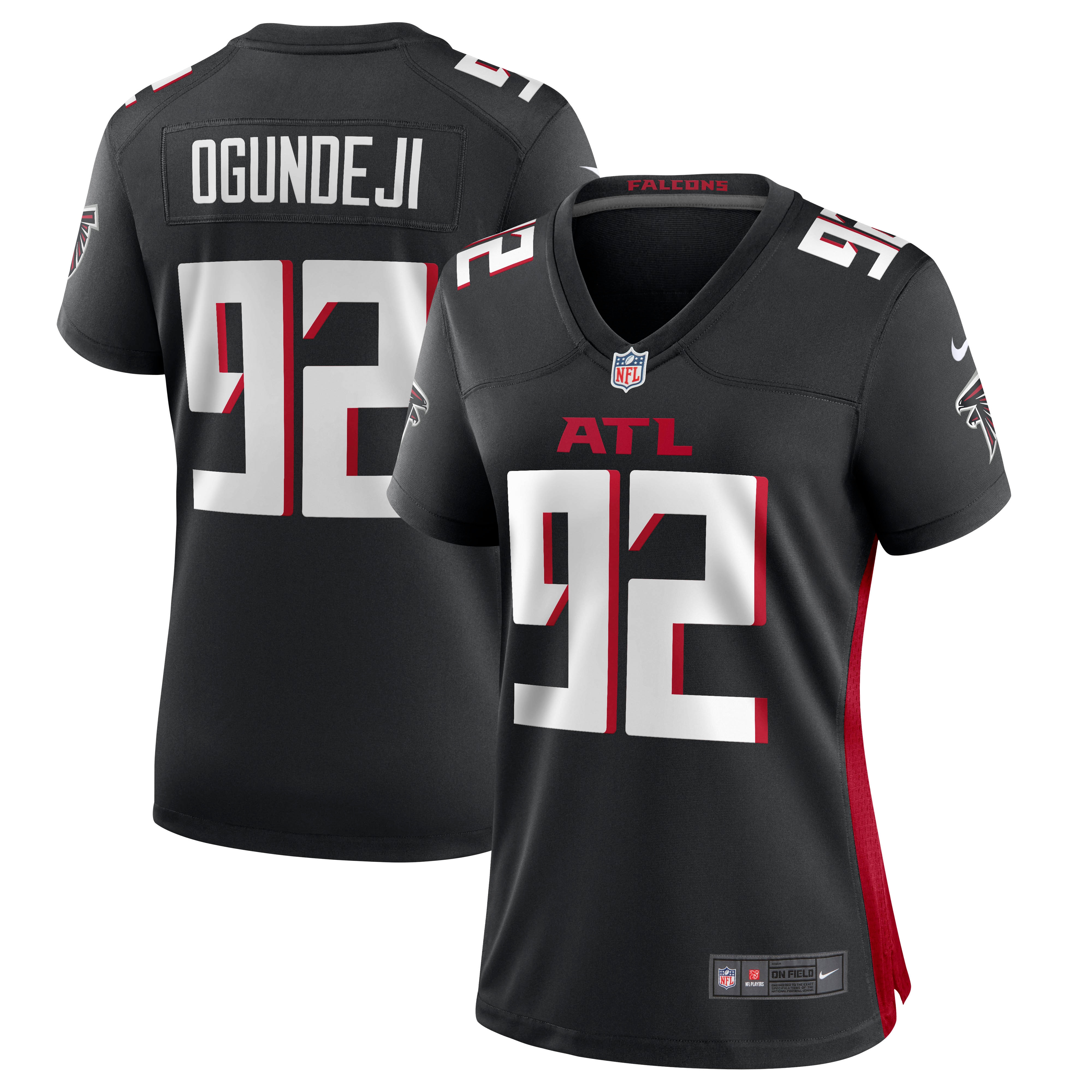 Women’s Atlanta Falcons Adetokunbo Ogundeji Black Game Jersey