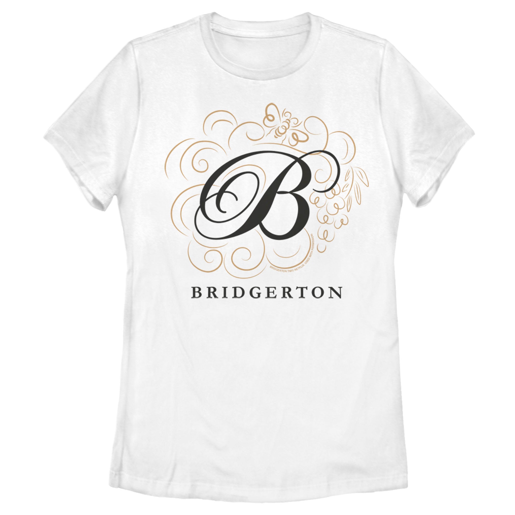 Bridgerton Women’S Logo Gold  T-Shirt