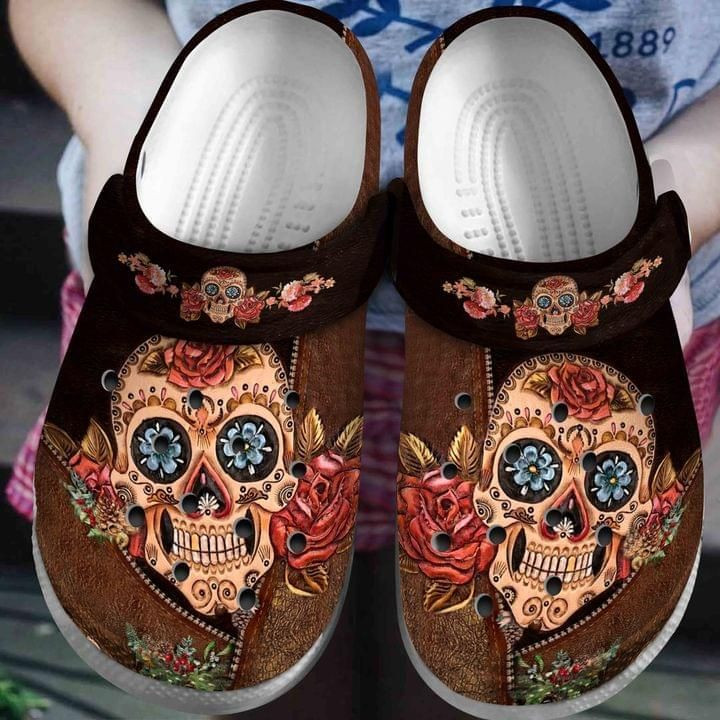 Skull Tattoos Gift For Lover Rubber Crocs Clog Shoes Comfy Footwear