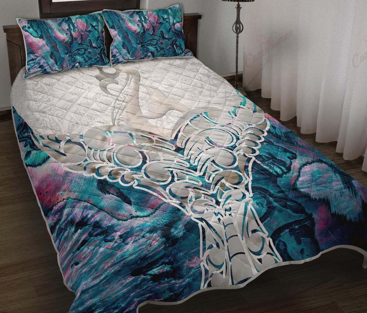 Whale Tail Manaia New Zealand XL2603043CL Quilt Bed Set