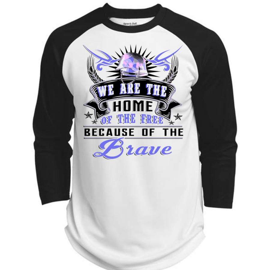 We Are The Home Of The Free T Shirt, I Love Veteran T Shirt, Awesome T-Shirts  (Polyester Game Baseball Jersey)