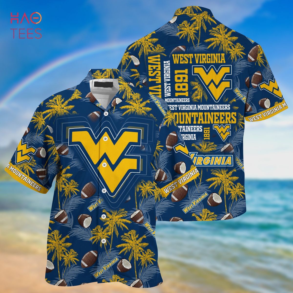 NCCA West Virginia Mountaineers Coconut Blue Trendy Hawaiian Shirt Aloha Shirt