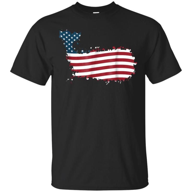 Whale American Flag T-Shirt Patriotic Fish Whale Lover