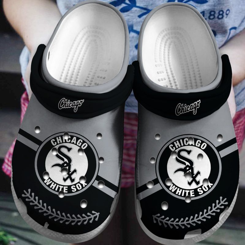 Chicago White Sox Grey-Black Clog Shoesshoes Trusted Shopping Online In The World