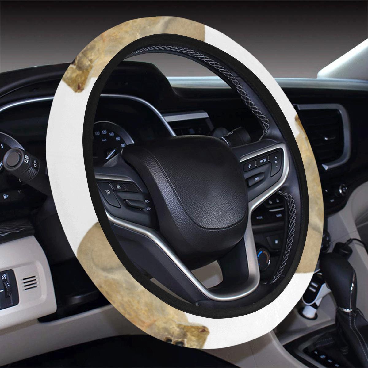 Rabbit Pattern Print Design 02 Steering Wheel Cover With Elastic Edge