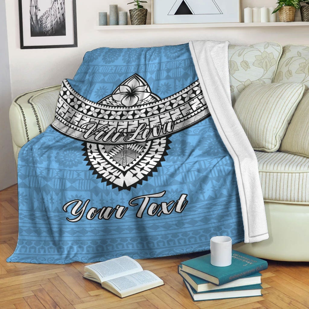 (Custom Personalised) Fiji Viti Levu Tapa Tribal Blanket – Lt12