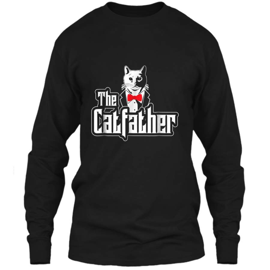 The Catfather  I Feline Cats Tee I Kitten I Pet I Men LS Ultra Cotton Tshirt