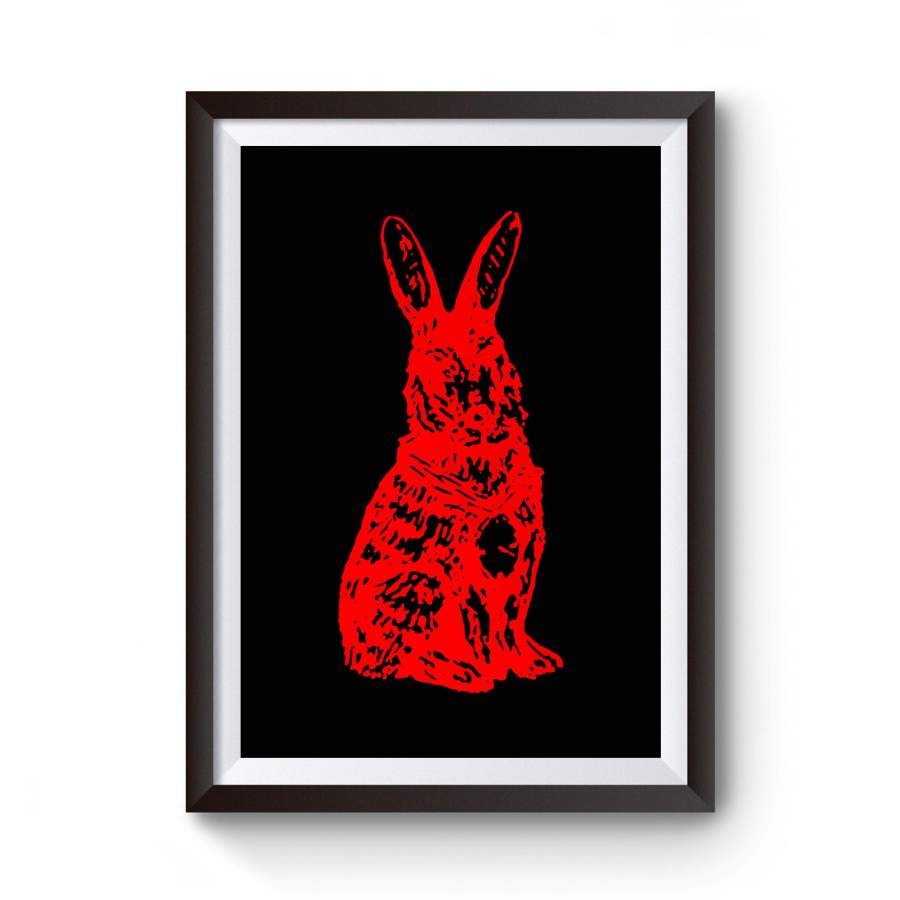 Marsala Rabbit Alice Eco Friendly Animal Cranberry Poster