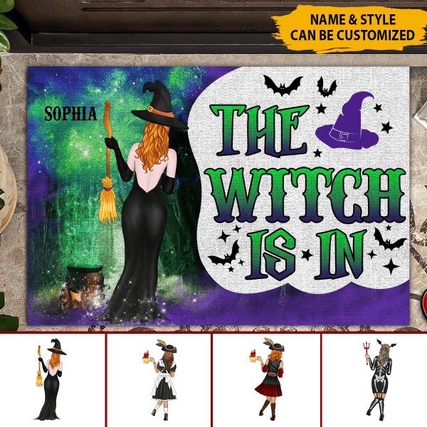 Tmarc Tee Witch Is In Custom Doormat, Best Gift For Halloween Decorations Indoor