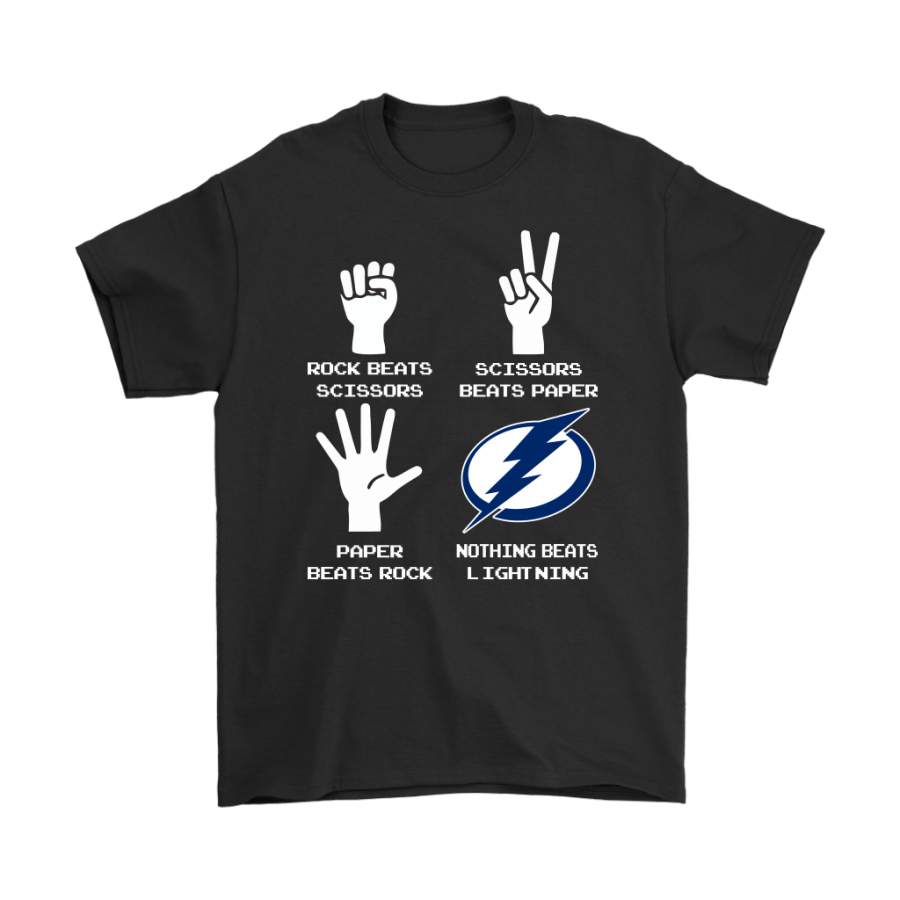 Rock Paper Scissors Nothing Beats The Tampa Bay Lightning Shirts