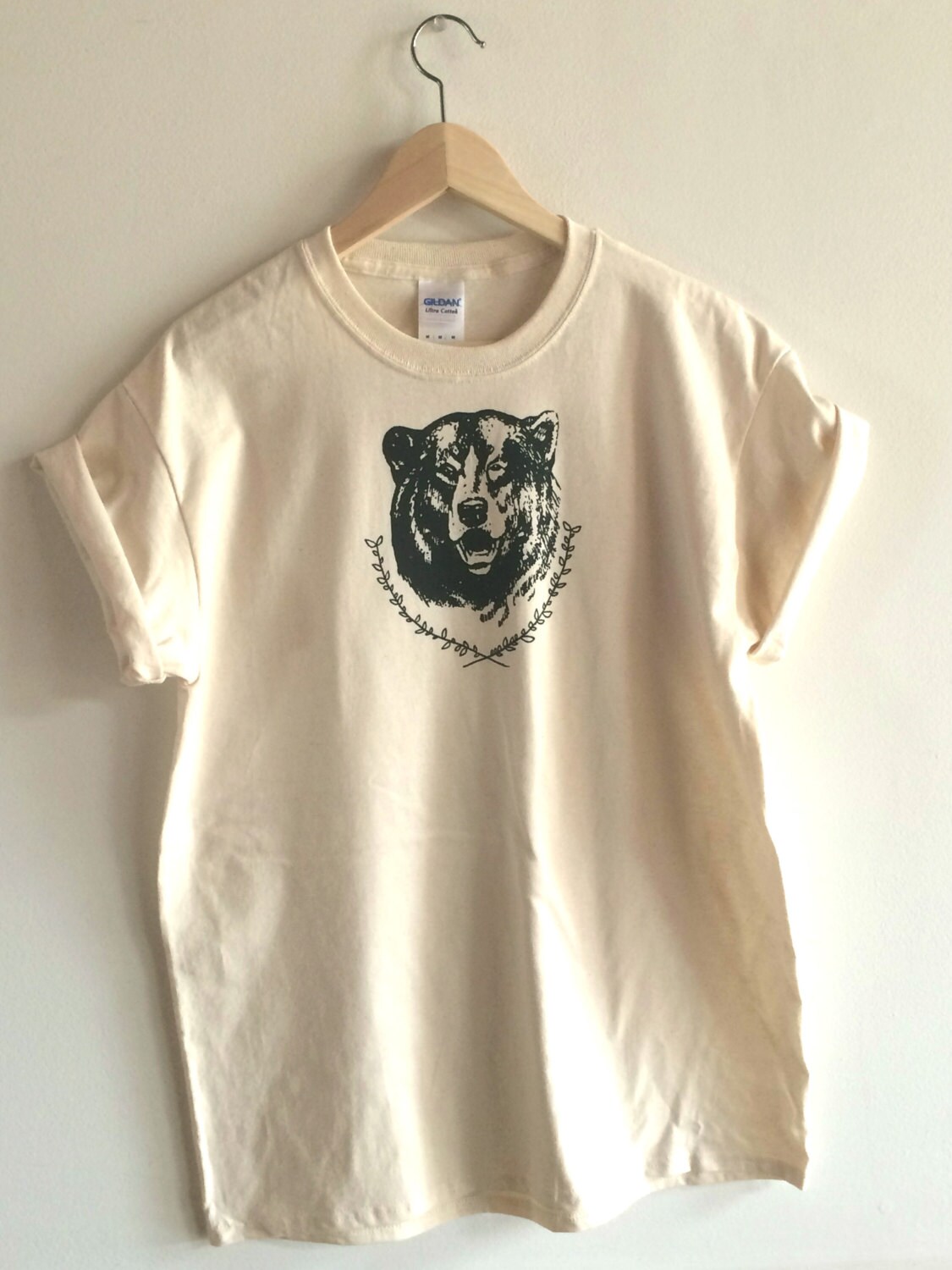 Bear T-Shirt, Graphic Tee, Screen Printed T Shirt, Camping Shirt